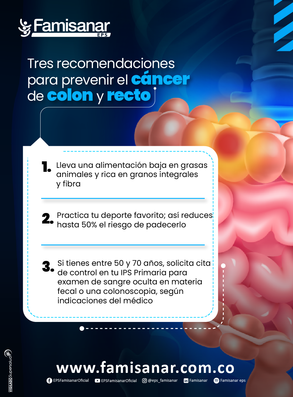 Infografía cáncer de colon y recto